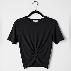 lululemon athletica Black Twist Short Sleeve Top